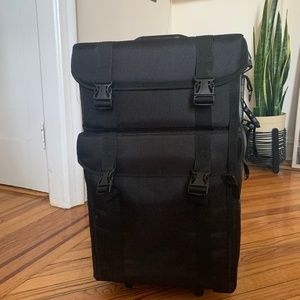 Makeup traveling 2 piece suitcase
